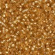 Miyuki rocailles Perlen 11/0 - Matted silver lined dark gold 11-4F